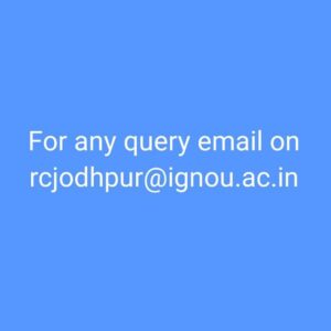 IGNOU RC JODHPUR Canali Telegram