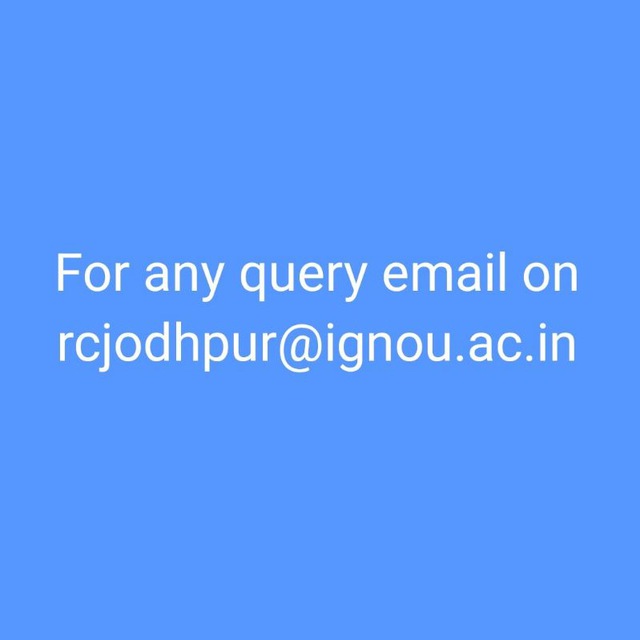 IGNOU RC JODHPUR Canali Telegram