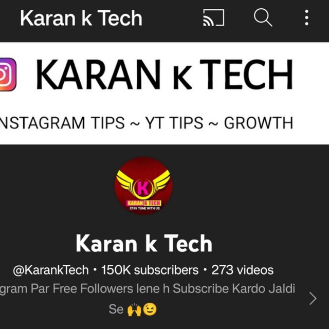 Karan k Tech official Telegram Channel